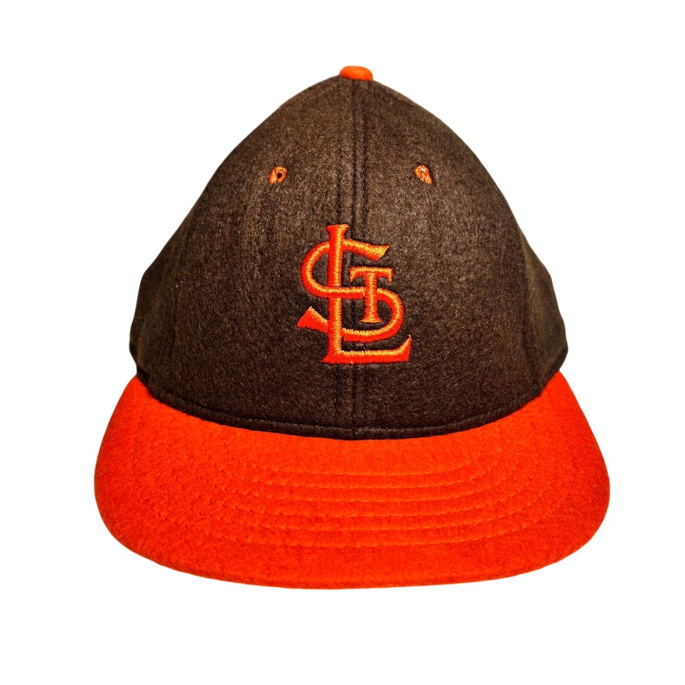 Roman Pro St Louis Cardinals Vintage 100% Wool Fitted Hat Brown Orange USA Made
